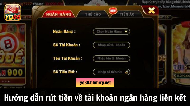 Hướng dẫn rút tiền Yo88 đơn giản