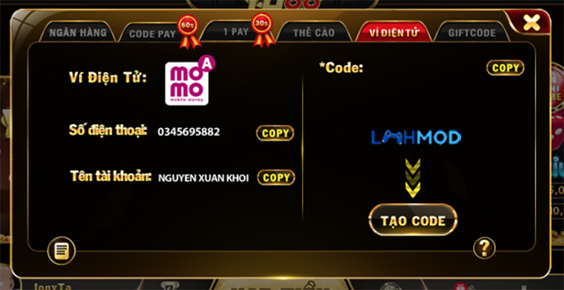 Hướng dẫn nạp tiền Yo88 nhanh chóng