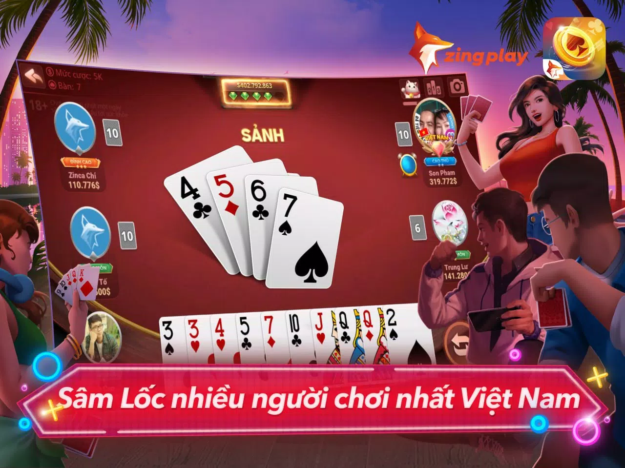 Cách chơi Sâm lốc trên Zing chi tiết từ A-Z
