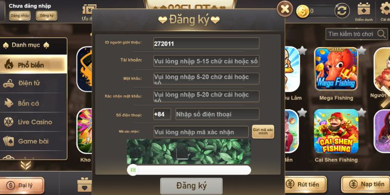 Hướng dẫn đăng ký 92 slot