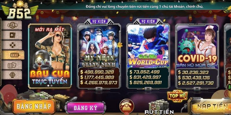 Các loại game chiến tại Nổ hũ B52