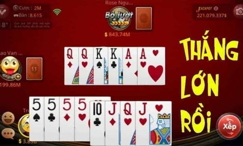 Tứ quý chặt ba đôi thông trong ván bài