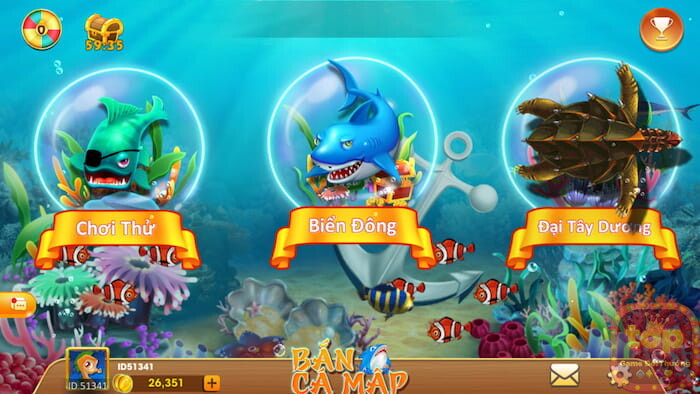 Giao diện game Bắn cá mập